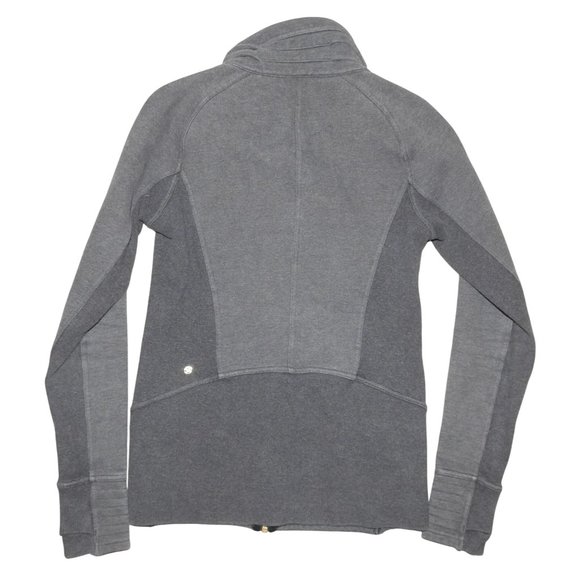 Lululemon Athletica Gray Full Zip Mock Neck Sweatshirt Women's Size 4 - Picture 5 of 7